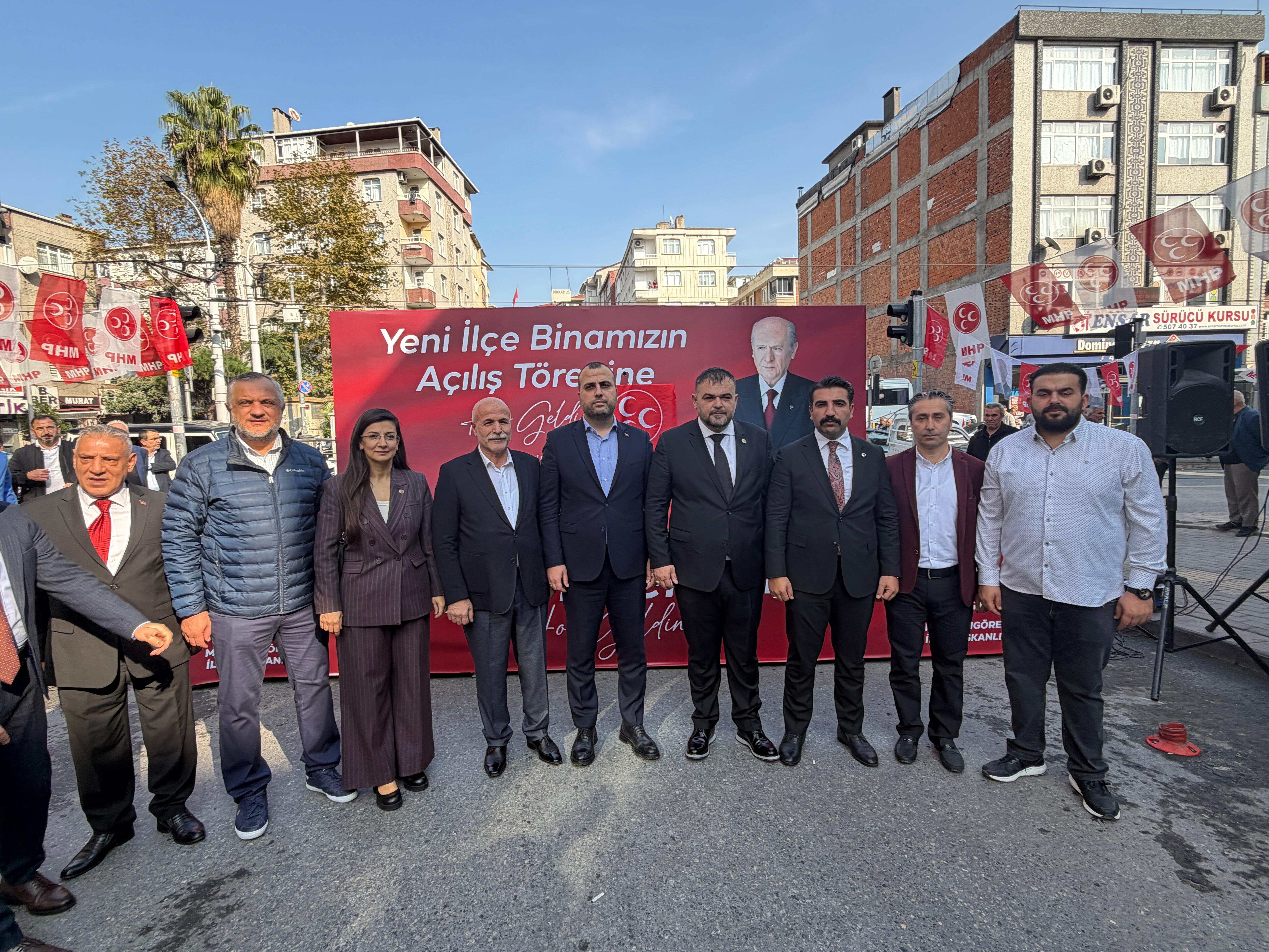 Mhp ilçe başkanlığı açılışına katılım sağladık